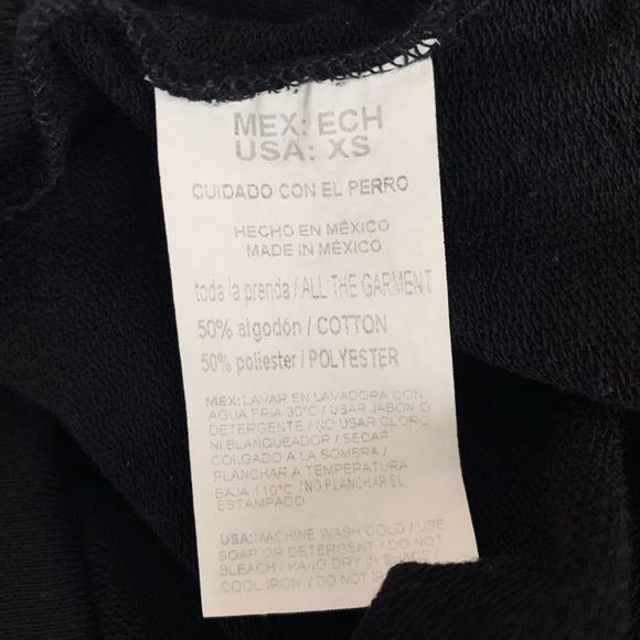Cotton-Blend Sweatshirt with Text Print | XS | Black - Picture 7 of 14